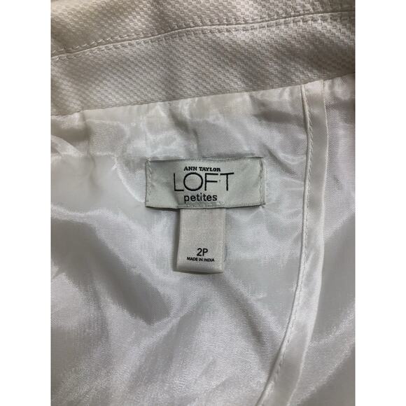 Ann Taylor Loft Women Jacket Open 2P Buttons Front Office Siren Clueless Preppy - Picture 5 of 7